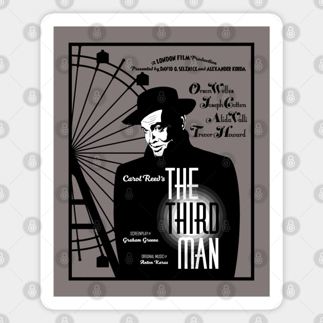 The Third Man Poster (V2) (Orson Welles) Magnet by PlaidDesign